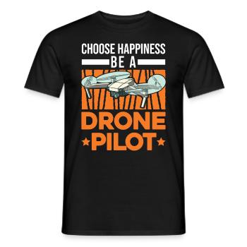 Drone Pilote Cadeau Drone Quadcopter - T-shirt homme - noir - Devant - AI Model Male 178 light (178cm)