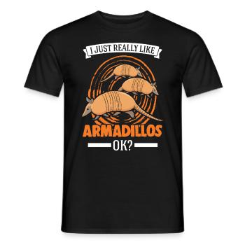 J’aime vraiment les tatous, ok tatou - T-shirt homme - noir - Devant - AI Model Male 178 light (178cm)