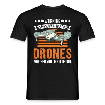 Drohne Geschenk Quadrocopter Drohnenpilot - Männer T-Shirt - Schwarz - Vorne - AI Model Male 178 light (178cm)