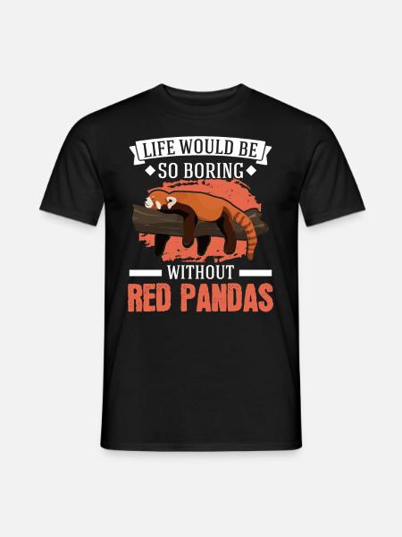 Red Panda Gift Red Panda - Men's T-Shirt - black