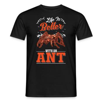 La vie est meilleure avec une fourmi de ferme de fourmis - T-shirt homme - noir - Devant - AI Model Male 178 light (178cm)