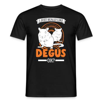 J’aime vraiment Degus, ok - T-shirt homme - noir - Devant - AI Model Male 178 light (178cm)