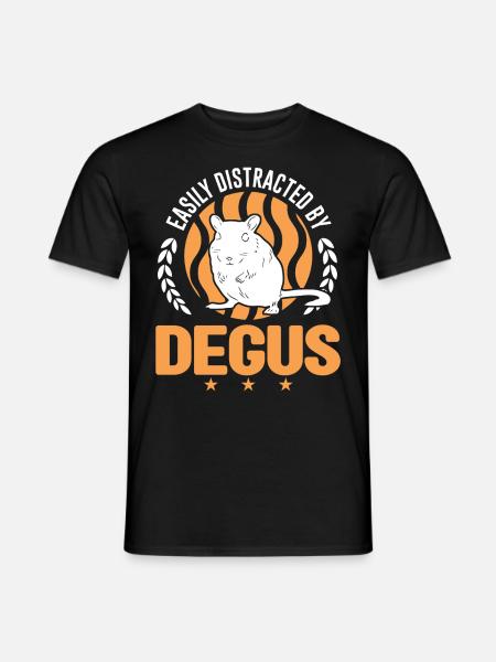 Facilement distrait par Degus - T-shirt homme - noir