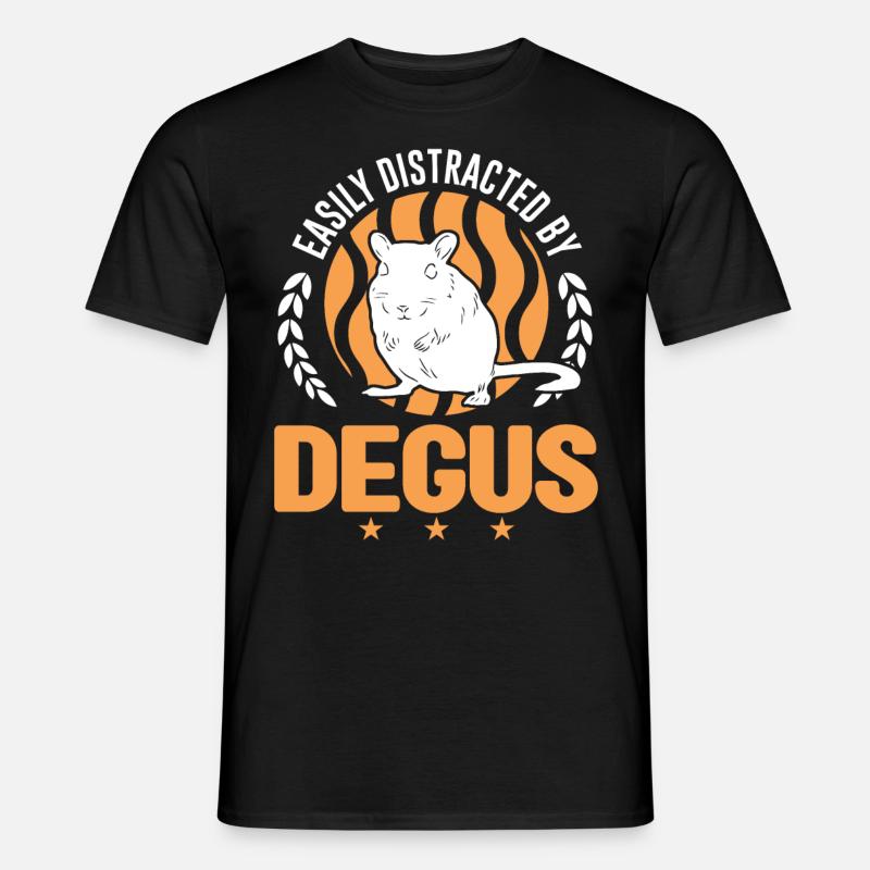 Easily distracted by Degus - Männer T-Shirt - Schwarz