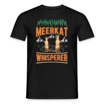 Erdmännchen Flüsterer Meerkat Whisperer - T-shirt homme - noir - Devant - AI Model Male 178 light (178cm)