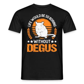 La vie serait si ennuyeuse sans Degus - T-shirt homme - noir - Devant - AI Model Male 178 light (178cm)
