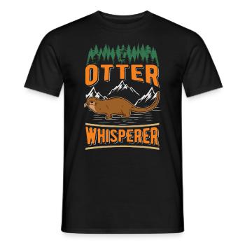 Otter Flüsterer Otter Whisperer Seeotter - Männer T-Shirt - Schwarz - Vorne - AI Model Male 178 light (178cm)