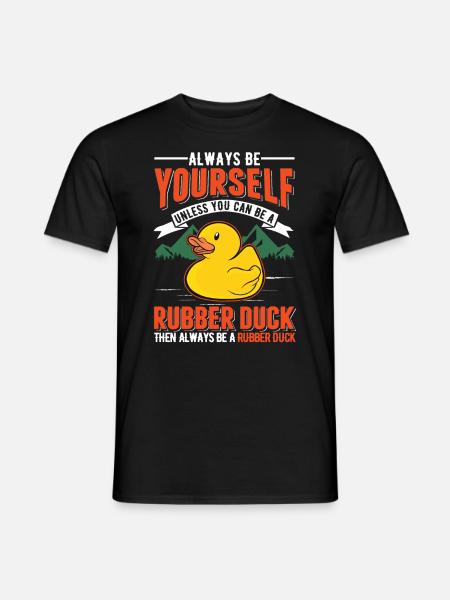 Badeend Piepende Eend Badeend - Heren T-shirt - zwart