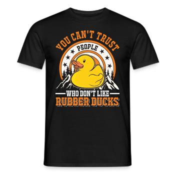 Canard en caoutchouc Cadeau Canard Grinçant Canard Bain Canard - T-shirt homme - noir - Devant - AI Model Male 178 light (178cm)