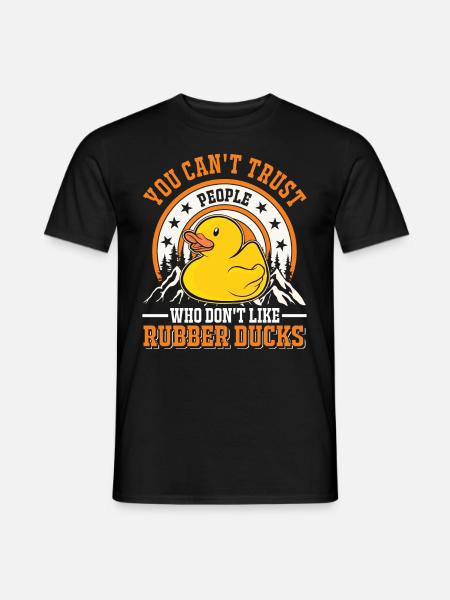 Canard en caoutchouc Cadeau Canard Grinçant Canard Bain Canard - T-shirt homme - noir