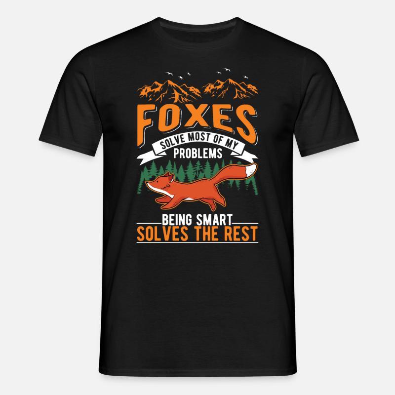 Fuchs Geschenk Rotfuchs - Männer T-Shirt - Schwarz