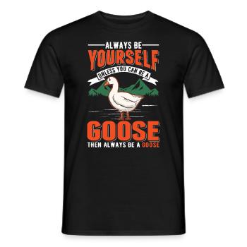 Geese Gift Goose lovers Goose breeders - Men's T-Shirt - black - Front - AI Model Male 178 light (178cm)