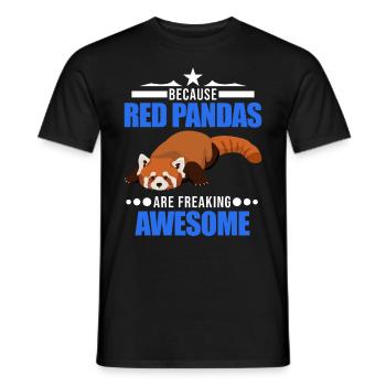 Red Panda Gift Cat Bear Red Panda - Men's T-Shirt - black - Front - AI Model Male 178 light (178cm)
