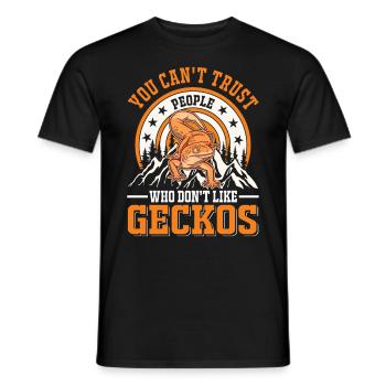 Gecko Geschenk Leopardgecko - Männer T-Shirt - Schwarz - Vorne - AI Model Male 178 light (178cm)