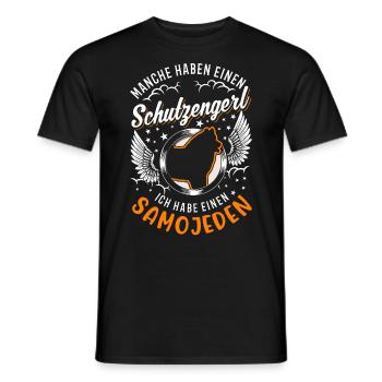 Samojede Schutzengel Schlittenhund Samojeden - Männer T-Shirt - Schwarz - Vorne - AI Model Male 178 light (178cm)