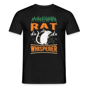 Ratten Flüsterer Hausratte Rattenbesitzer - Männer T-Shirt - Schwarz - Vorne - AI Model Male 178 light (178cm)