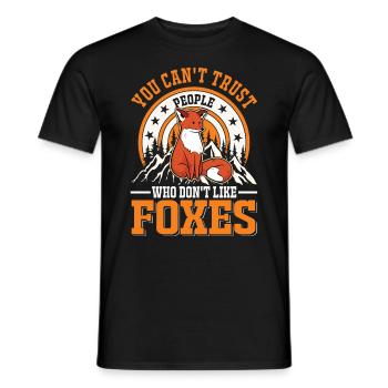 Fox Cadeau Renard Roux - T-shirt homme - noir - Devant - AI Model Male 178 light (178cm)