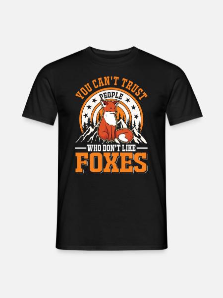 Fuchs Geschenk Rotfuchs - Männer T-Shirt - Schwarz
