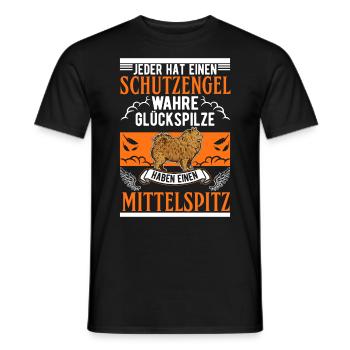 Mittelspitz Schutzengel - Männer T-Shirt - Schwarz - Vorne - AI Model Male 178 light (178cm)