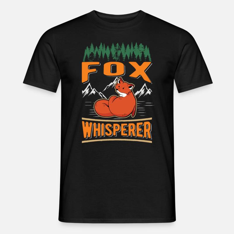 Fuchsflüsterer Fox Whisperer Fuchs - Männer T-Shirt - Schwarz