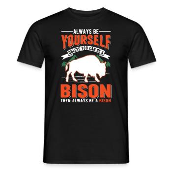 Buffalo Cadeau Bison Buffallo Eau Buffle - T-shirt homme - noir - Devant - AI Model Male 178 light (178cm)