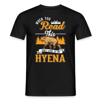 Hyäne Geschenk Erdwolf Hyena - Männer T-Shirt - Schwarz - Vorne - AI Model Male 178 light (178cm)