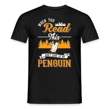 Pingouin Cadeau Pingouin - T-shirt homme - noir - Devant - AI Model Male 178 light (178cm)