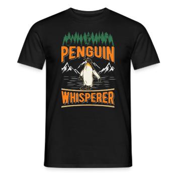 Pinguin Flüsterer Penguin - Männer T-Shirt - Schwarz - Vorne - AI Model Male 178 light (178cm)