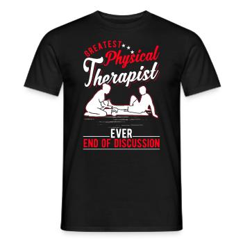 Meilleur kinésithérapeute physiothérapie Physio - T-shirt homme - noir - Devant - AI Model Male 178 light (178cm)