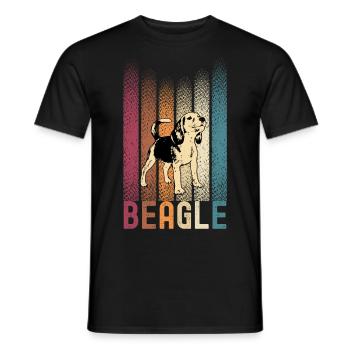 Beagle Dog Retro Vintage - T-shirt homme - noir - Devant - AI Model Male 178 light (178cm)