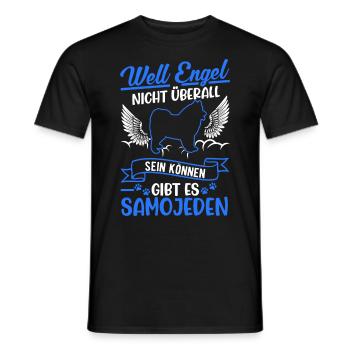Samojede Engel Schlittenhund Samojeden - Männer T-Shirt - Schwarz - Vorne - AI Model Male 178 light (178cm)