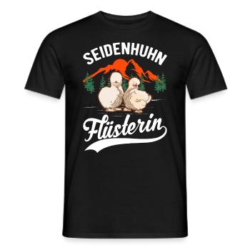 Seidenhuhn Flüsterin Seidenhuhn Flüsterer Silkie - Männer T-Shirt - Schwarz - Vorne - AI Model Male 178 light (178cm)