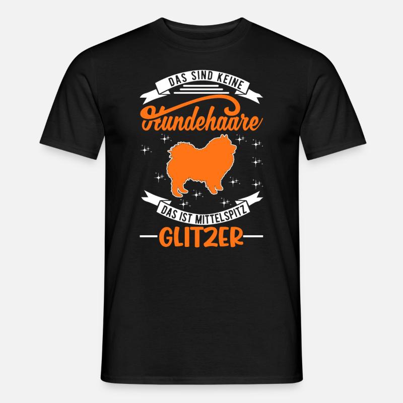 Mittelspitz Glitzer - Männer T-Shirt - Schwarz