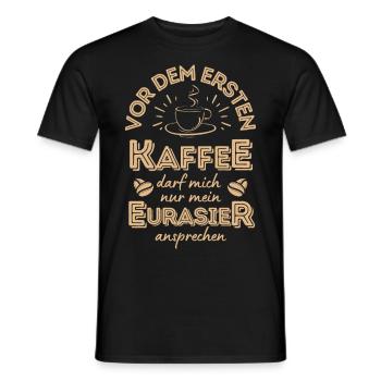Eurasier Kaffee Hund Cafe - Männer T-Shirt - Schwarz - Vorne - AI Model Male 178 light (178cm)
