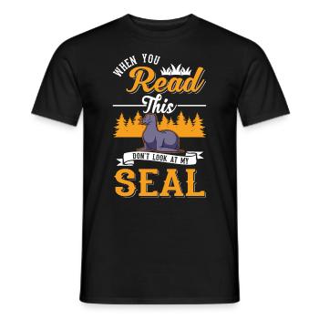 Seal Gift Sea Lion Seal - Men's T-Shirt - black - Front - AI Model Male 178 light (178cm)