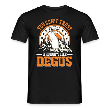 You can't trust people who don't like Degus - Männer T-Shirt - Schwarz - Vorne - AI Model Male 178 light (178cm)