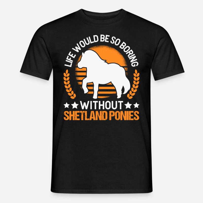 Shetland Pony Geschenk Shetty - Männer T-Shirt - Schwarz