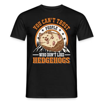 Hedgehog Gift Goose Gel - T-shirt homme - noir - Devant - AI Model Male 178 light (178cm)