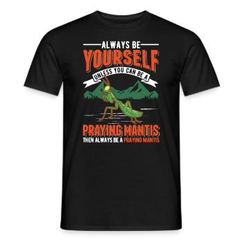 Gottesanbeterin Mantis Fangschrecke - Männer T-Shirt - Schwarz - Vorne - AI Model Male 178 light (178cm)