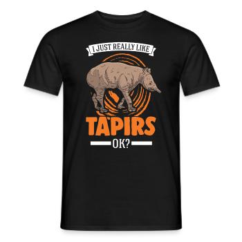 I just really like Tapirs - Männer T-Shirt - Schwarz - Vorne - AI Model Male 178 light (178cm)