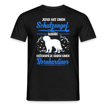 Bernhardiner Schutzengel St. Bernhardshund - Männer T-Shirt - Schwarz - Vorne - AI Model Male 178 light (178cm)