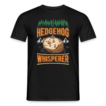 Hedgehog Whisper Hedgehog Whisperer - Men's T-Shirt - black - Front - AI Model Male 178 light (178cm)