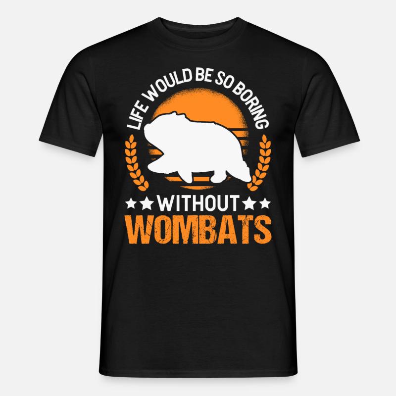 Australischer Wombat - Männer T-Shirt - Schwarz