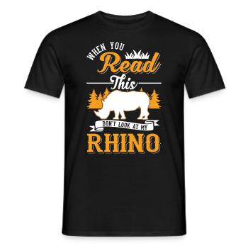 Rhinocéros Cadeau Rhinocéros - T-shirt homme - noir - Devant - AI Model Male 178 light (178cm)