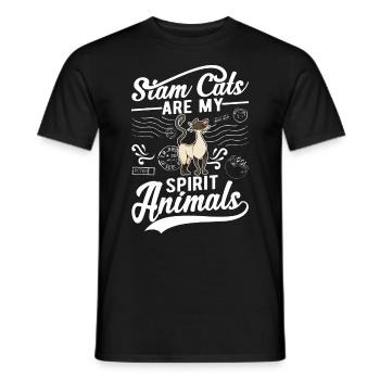 Siam Cats sont mes animaux spirituels Chat siamois - T-shirt homme - noir - Devant - AI Model Male 178 light (178cm)