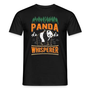 Panda Whisperer Panda Bear Gift - Men's T-Shirt - black - Front - AI Model Male 178 light (178cm)