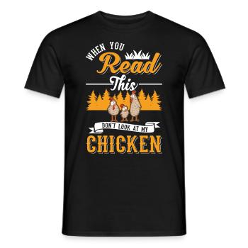 Poulets Élevage de poulets Éleveur de poulets - T-shirt homme - noir - Devant - AI Model Male 178 light (178cm)