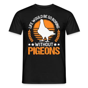 Pigeon Cadeau Pigeon Colombier Plus Chic Pigeon Voyageur - T-shirt homme - noir - Devant - AI Model Male 178 light (178cm)