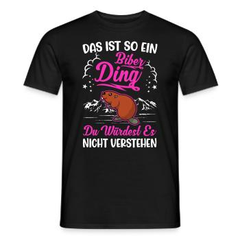 Das ist so ein Biber Ding Biberdamm - Männer T-Shirt - Schwarz - Vorne - AI Model Male 178 light (178cm)