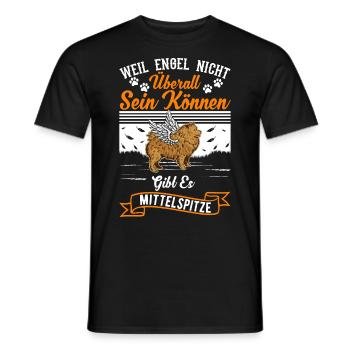Mittelspitz Engel - Männer T-Shirt - Schwarz - Vorne - AI Model Male 178 light (178cm)